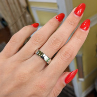 18K White Gold Men's Plain Band Life Style