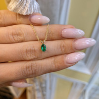 18K Yellow Gold Solitaire Pendant Setting Life Style