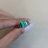 18K White Gold Men's Ring Setting Image