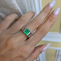 18K White Gold Men's Ring Setting Image