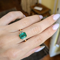 Platinum 950 Three Stone Ring Setting Life Style