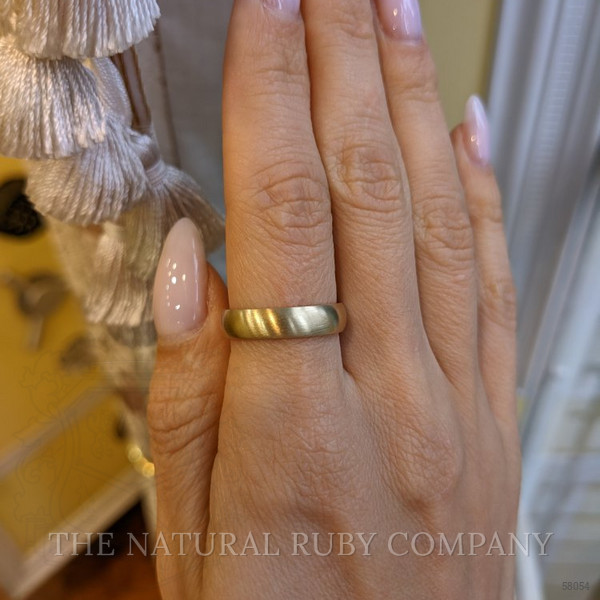 14K White Gold Men's Plain Band