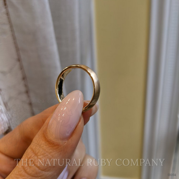 14K White Gold Men's Plain Band