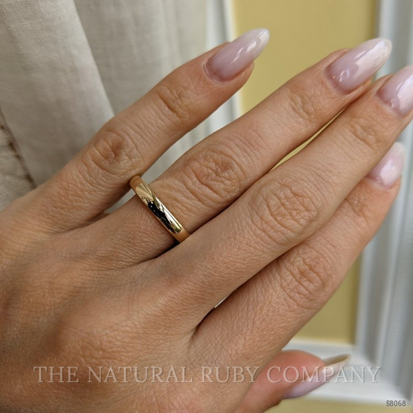 14K White Gold Men's Plain Band