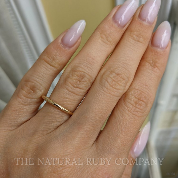 14K White Gold Men's Plain Band