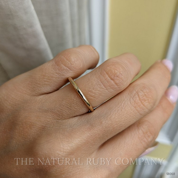 14K White Gold Men's Plain Band