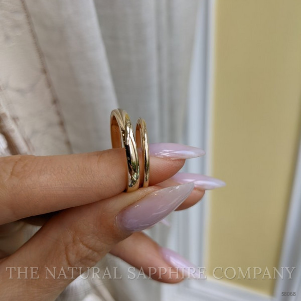 18K White Gold Men's Plain Band