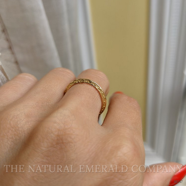 14K Yellow Gold Antique Style Plain Band