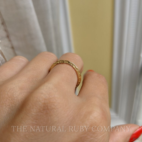 18K White Gold Antique Style Plain Band