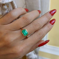 18K Yellow Gold Men's Ring Setting Life Style