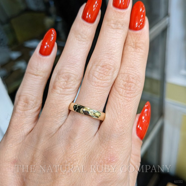 14K White Gold Men's Plain Band