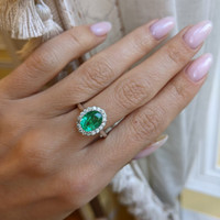18K White Gold Pave Ring Setting Life Style