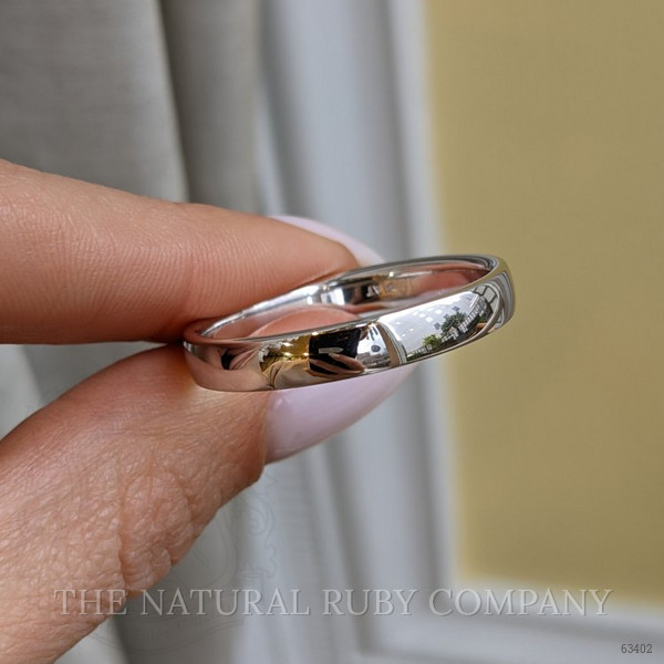 14K White Gold Men's Plain Band