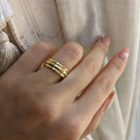 18K White Gold Men's Plain Band Life Style