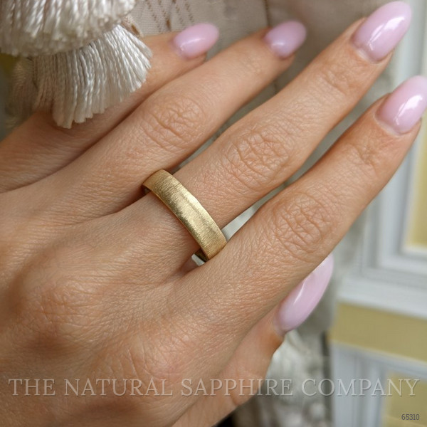 18K White Gold Men's Plain Band