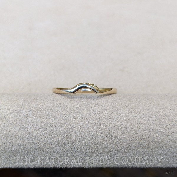 14K White Gold Curved Plain Band