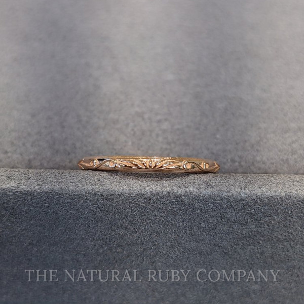 14K White Gold Antique Style Plain Band