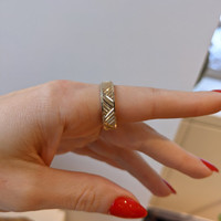18K White Gold Men's Plain Band Life Style