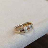 18K White Gold Men's Plain Band Life Style