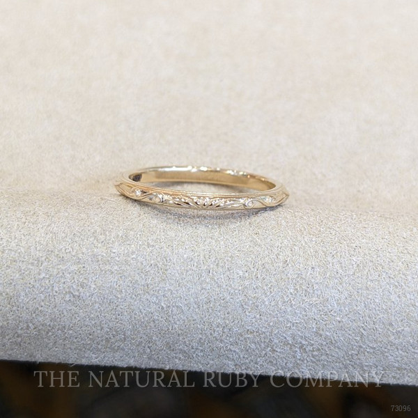 14K White Gold Antique Style Plain Band