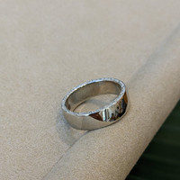 18K White Gold Men's Plain Band Life Style