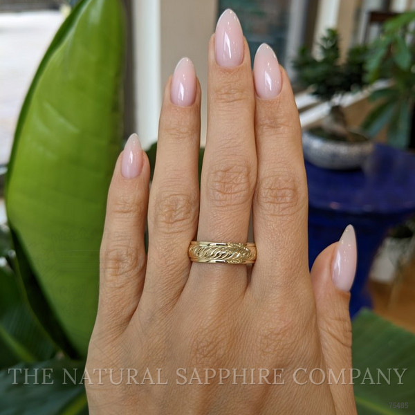 14K Yellow Gold Men's Plain Band