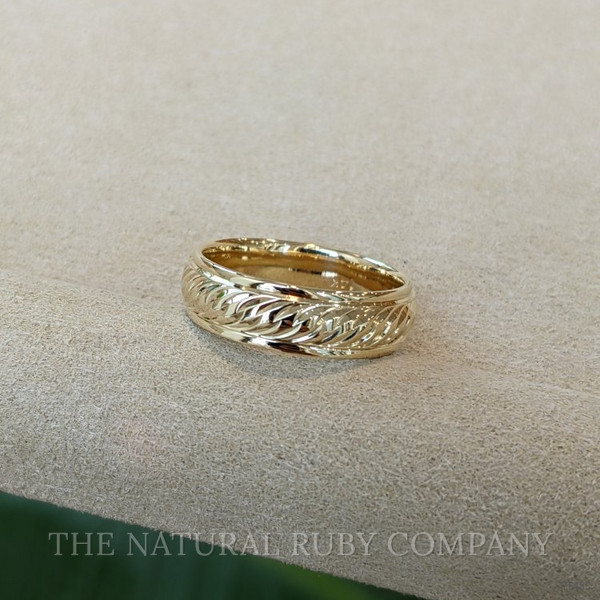 14K White Gold Men's Plain Band