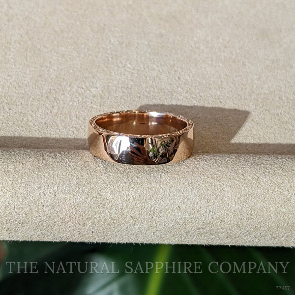 14K White Gold Men's Plain Band