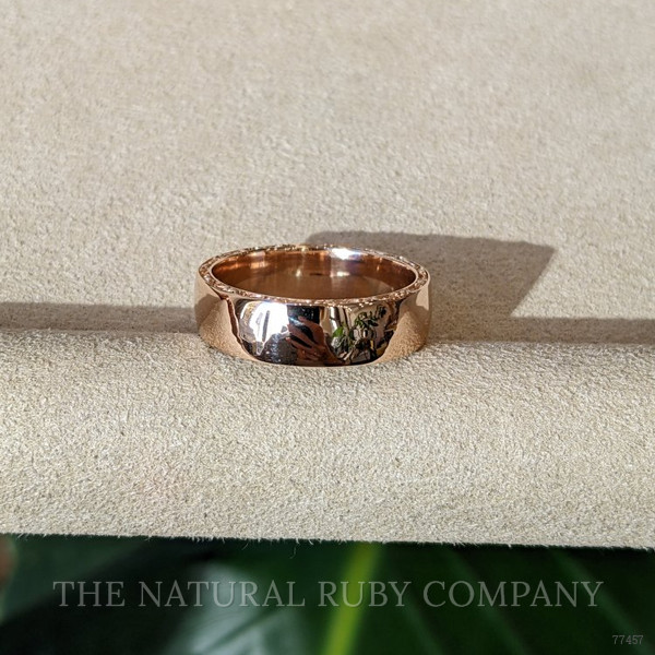 18K White Gold Men's Plain Band