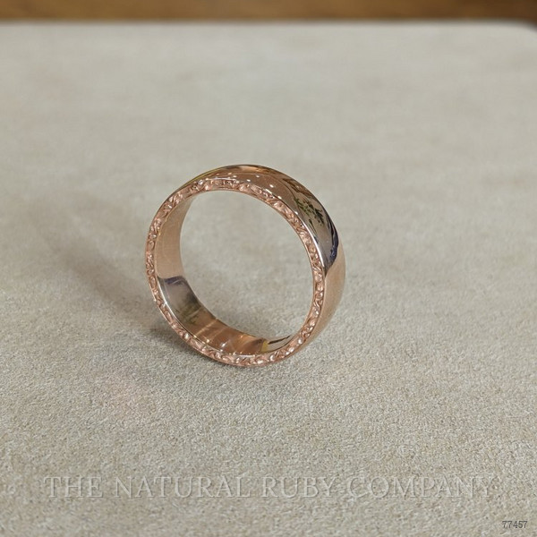 18K White Gold Men's Plain Band