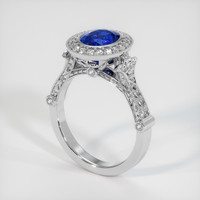 3.04 Ct. Blue Sapphire Ring, Platinum 950 2