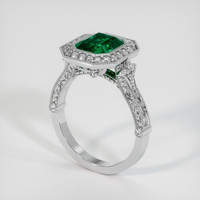 1.90 Ct. Emerald Ring, Platinum 950 2