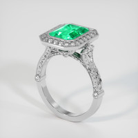 2.59 Ct. Emerald Ring, Platinum 950 2