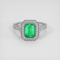 2.23 Ct. Emerald Ring, Platinum 950 1