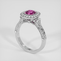 1.59 Ct. Purplish Pink Sapphire Ring, Platinum 950 2