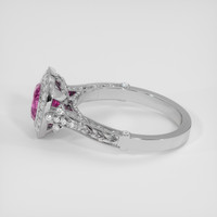 1.59 Ct. Purplish Pink Sapphire Ring, Platinum 950 4