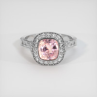 2.06 Ct. Padparadscha Sapphire Ring, Platinum 950 1