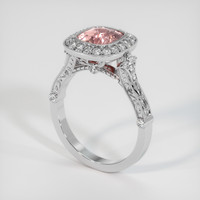 2.06 Ct. Padparadscha Sapphire Ring, Platinum 950 2