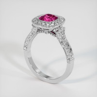 1.33 Ct. Padparadscha Sapphire Ring, Platinum 950 2