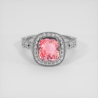 3.03 Ct. Padparadscha Sapphire Ring, Platinum 950 1