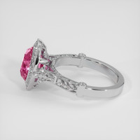 3.48 Ct. Padparadscha Sapphire Ring, Platinum 950 4