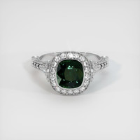 3.31 Ct. Green Sapphire Ring, Platinum 950 1