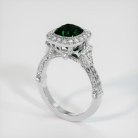 3.31 Ct. Green Sapphire Ring, Platinum 950 2
