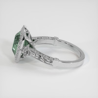 4.50 Ct. Bluish Green Sapphire Ring, Platinum 950 4