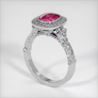 1.29 Ct. Purplish Pink Sapphire Ring, Platinum 950 2