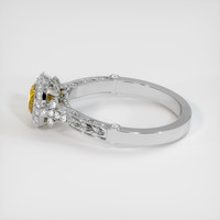 0.74 Ct. Yellow Sapphire Ring, Platinum 950 4