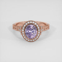 3.05 Ct. Purple Sapphire Ring, 14K Rose Gold 1