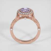 3.05 Ct. Purple Sapphire Ring, 14K Rose Gold 3