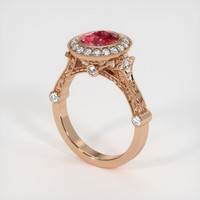 2.04 Ct. Sapphire Ring, 14K Rose Gold 2