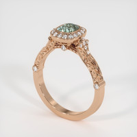 0.73 Ct. Sapphire Ring, 14K Rose Gold 2